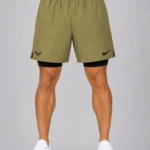 Brown Drifit Tights Shorts